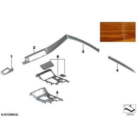 Moulure en bois porte avant droit