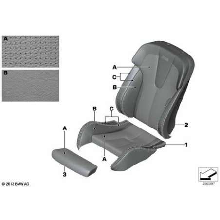 Garnissage assise siège multif.M droit