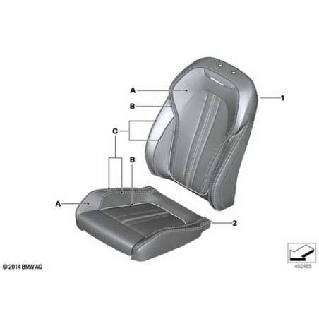 Garniture confort dossier cuir droite