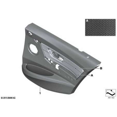 Revetement de porte cuir arriere gauche
