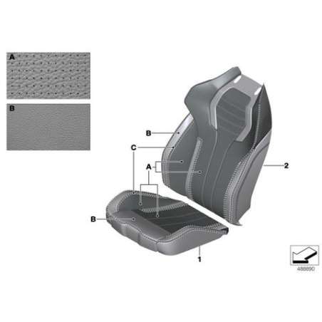 Revetement dossier cuir droite