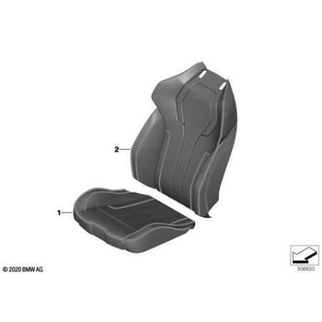 Garniture confort dossier cuir droite