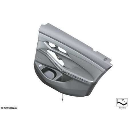 Revetement de porte cuir arriere gauche